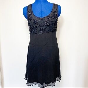 Vintage Silk A-List by WRAPPER Sequin Dress, Little Black Dress